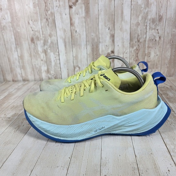 ASICS Gel-Kayano 30 Men's Running Shoes Yellow Blue FF Turbo Size 10 - Picture 2 of 8